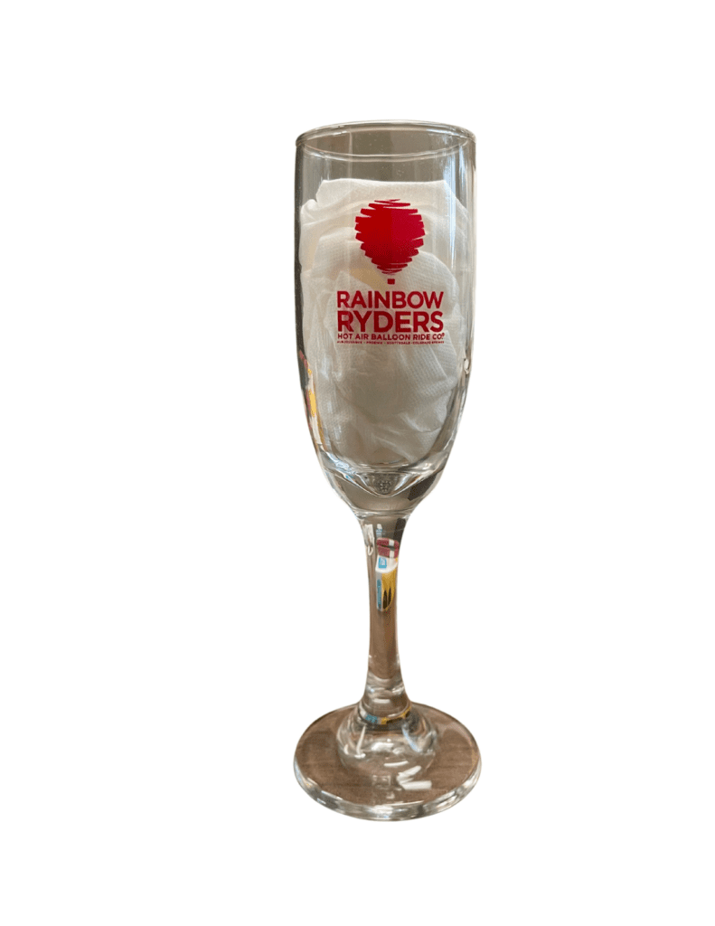 hot air balloon champagne flute
