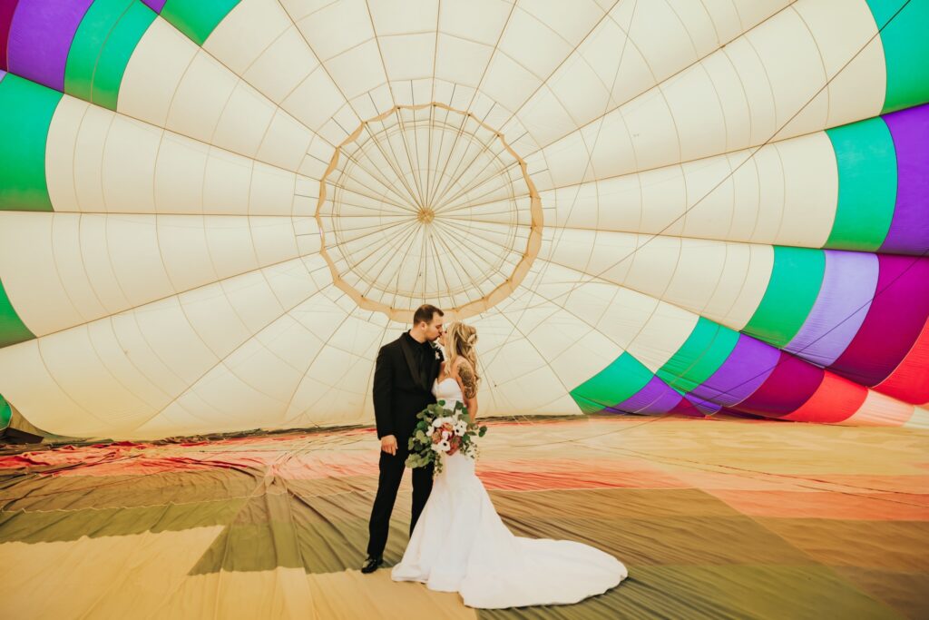 hot air balloon wedding