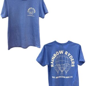 blue hot air balloon t-shirt