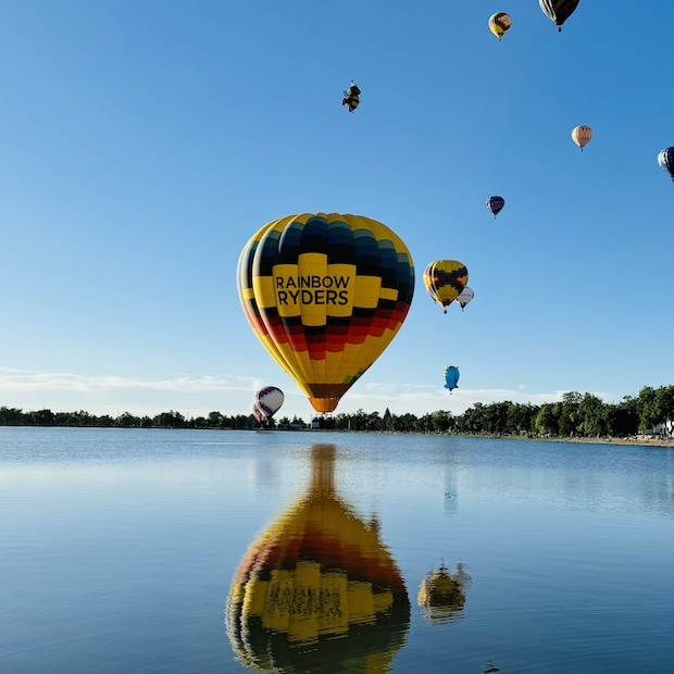 Rainbow Ryders Labor Day Lift Off Flight over Memorial Park's Prospect Lake