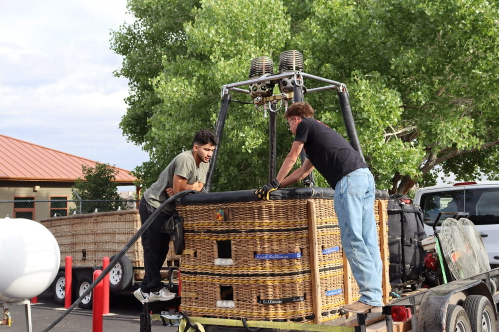 Rainbow Ryders crew inspecting a basket